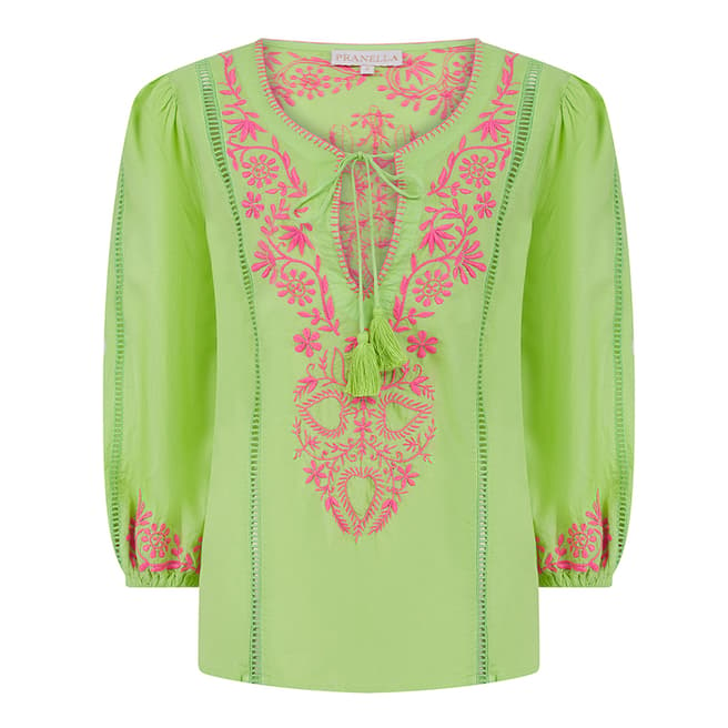 Pranella Lime & Neon Pink Camilla  Top