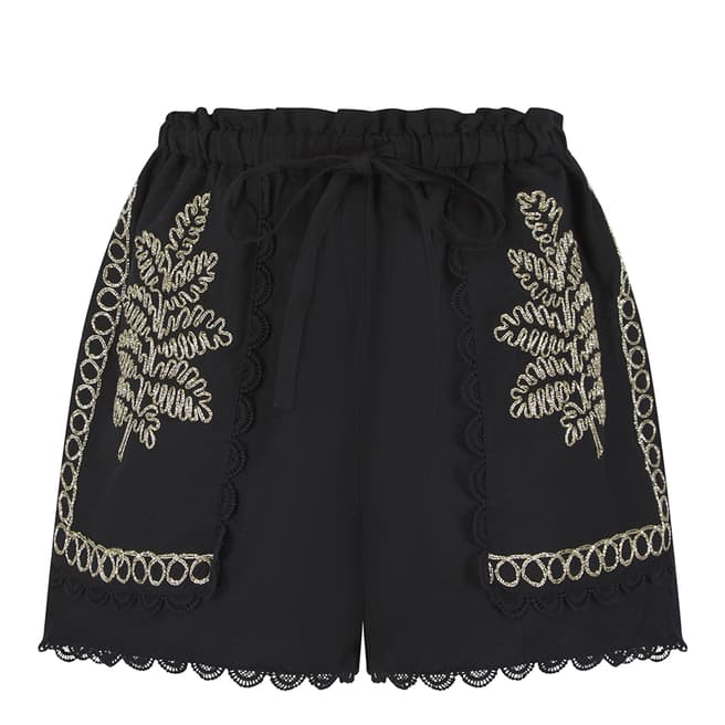 Pranella Black & Gold Izzie Shorts