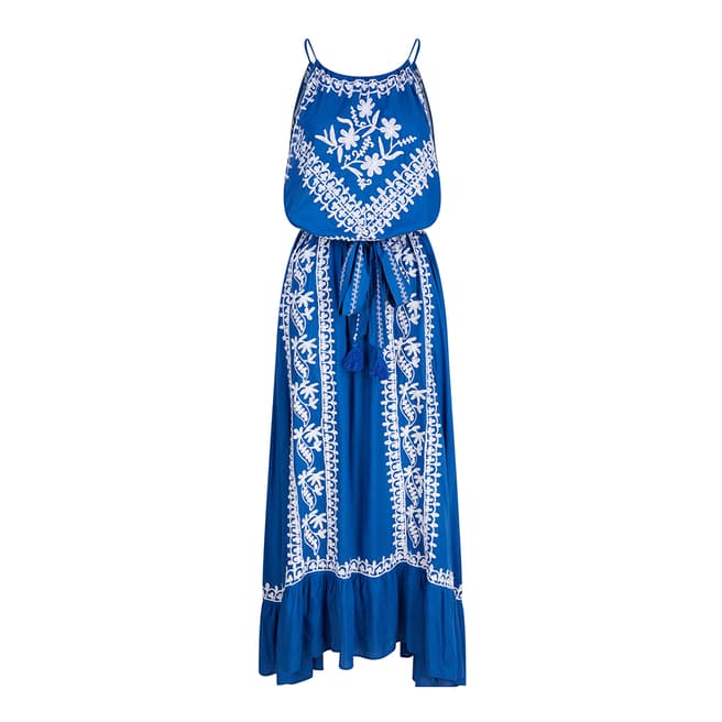 Pranella Blue Poppy Maxi Dress