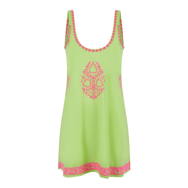 Pranella Lime & Pink Aloha Slip Dress