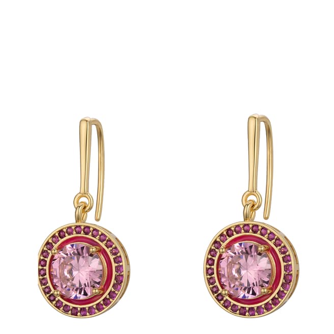 MeMe London 18k gold plated Pink Power Earrings