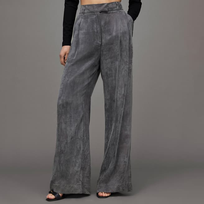 AllSaints Grey Elle Tailored Trousers