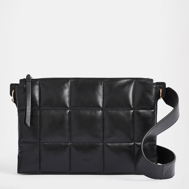 AllSaints Black Sheringham Quilted Bag