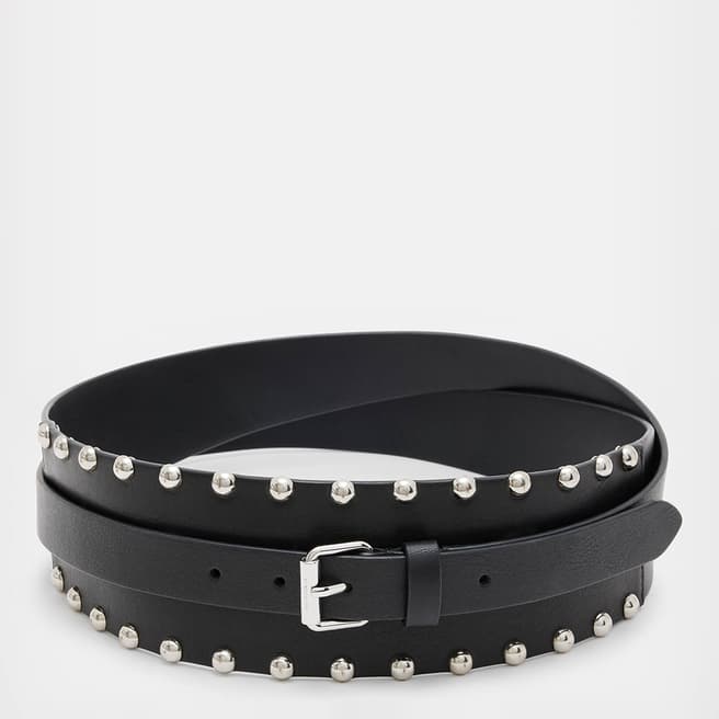 AllSaints Black Alcor Belt