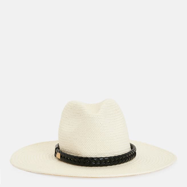 AllSaints Cream Athena Fedora Hat