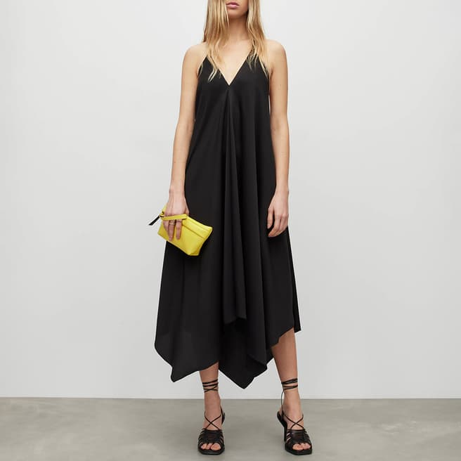 AllSaints Black Lil Midi Dress