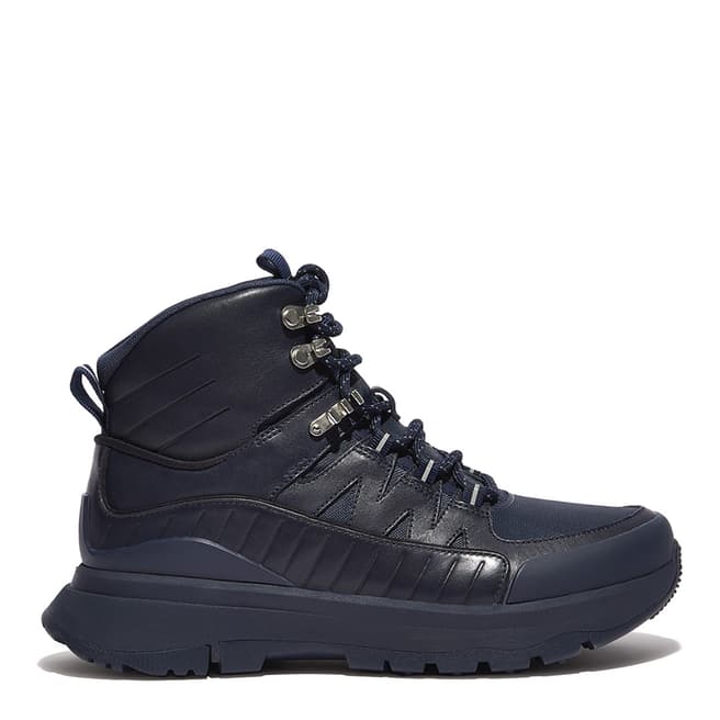 FitFlop Navy Neo D Hyker Leather Outdoor Boots