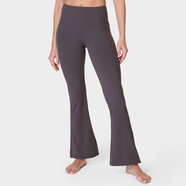 Sweaty Betty Urban Grey Super Soft Flare 32 Inch Yoga Trousers