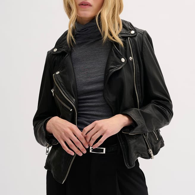 My Essential Wardrobe Black Leather Jacket