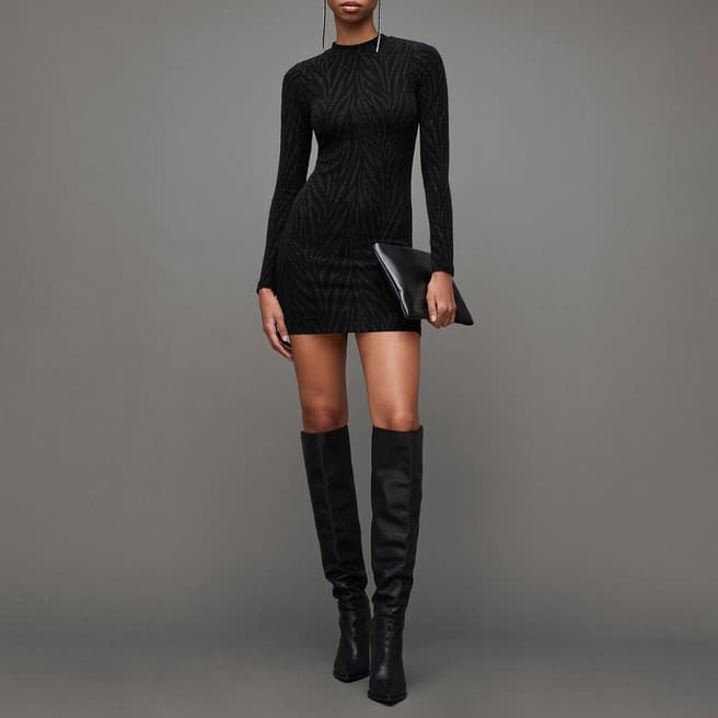 AllSaints Black Amaya Dress