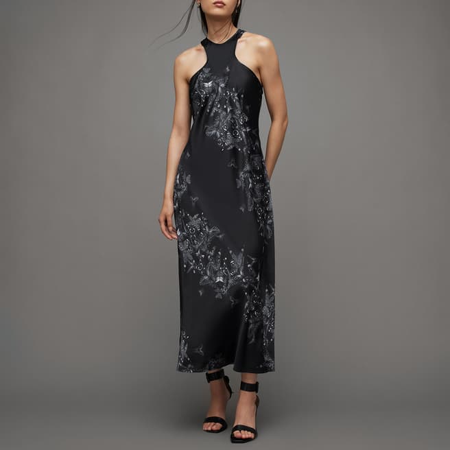 AllSaints Black Betina Diana Dress