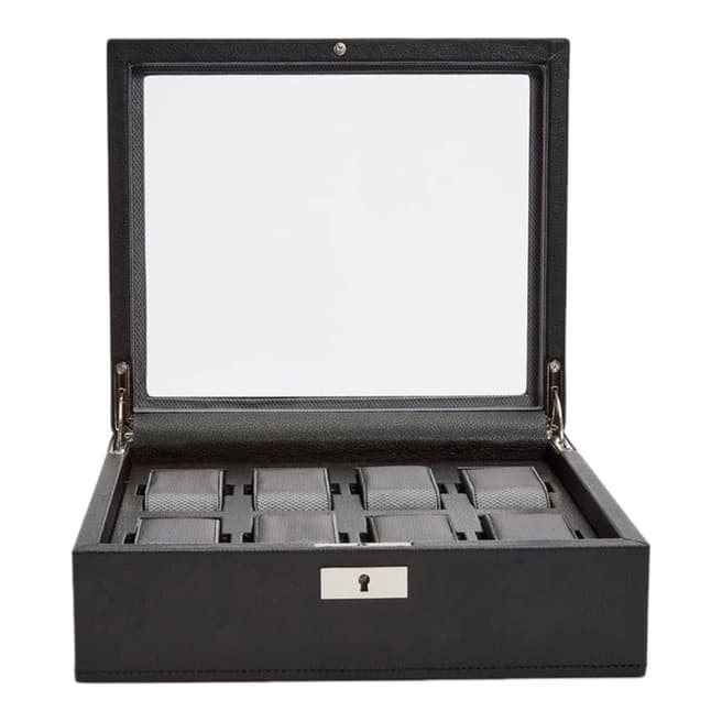 WOLF Black Viceroy 8 Piece Watch Box