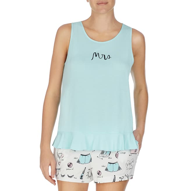 Kate Spade White & Blue Short Pyjama Set 