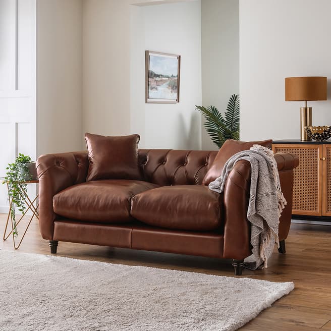 The Great Sofa Company The Soho Medium Sofa, Leather Brown