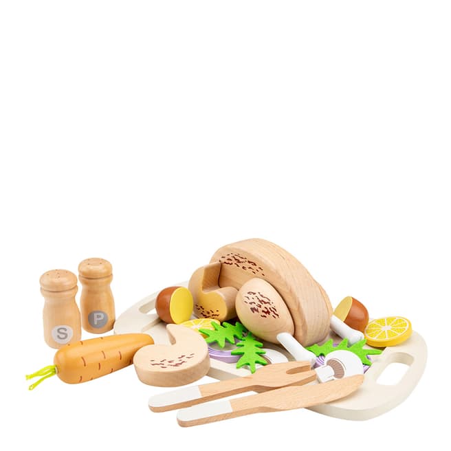 New Classic Toys Play Food Wooden Roast Chicken Set