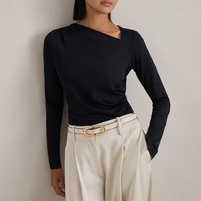 Reiss Navy Sandy Cut Out Top   