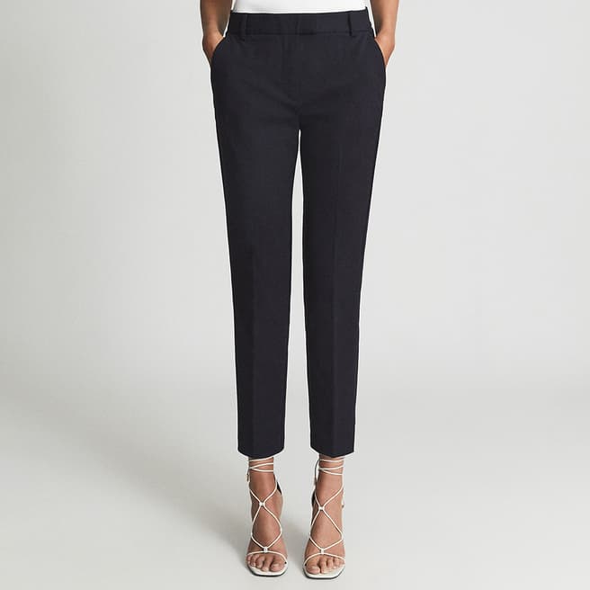 Reiss Navy Joanne Petite Slim Leg Trousers