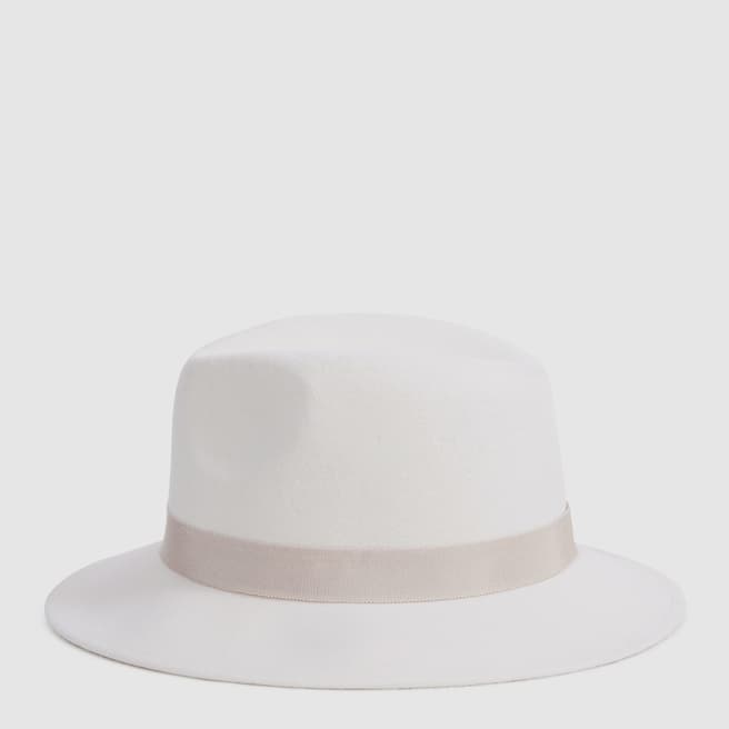 Reiss Ivory Ally Wool Fedora Hat