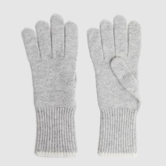 Reiss Grey Hazel Wool Blend Gloves