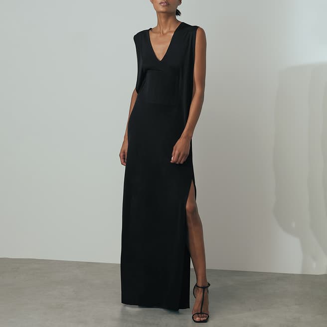 Reiss Black Lucia Jersey Dress