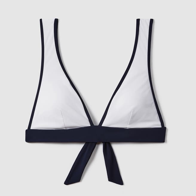 Reiss White Jessica Wide Strap Bikini Top