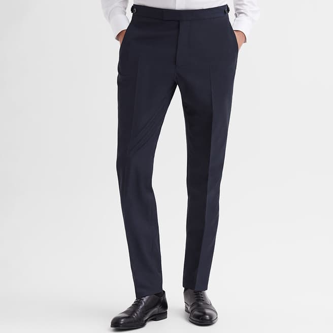 Reiss Navy Hope Modern Fit Trousers