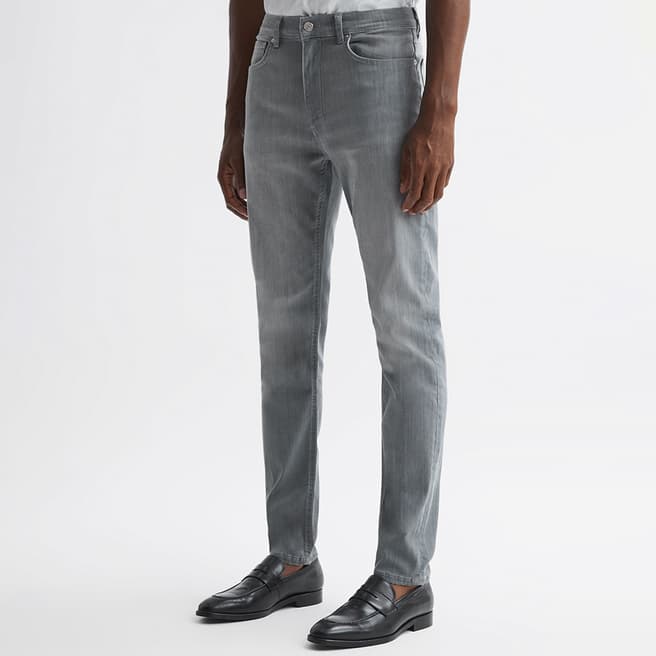 Reiss Grey Harry Slim Fit Stretch Jeans