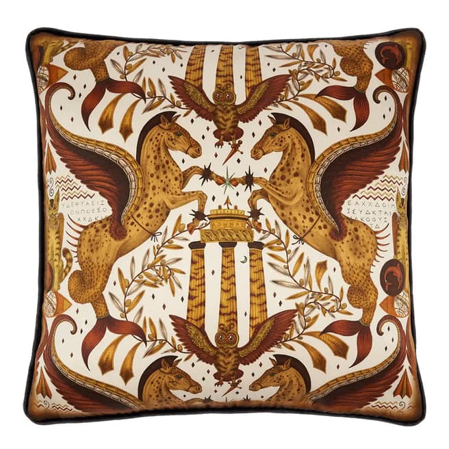 Emma J Shipley Odyssey Silk Cushion 46x46cm, Gold