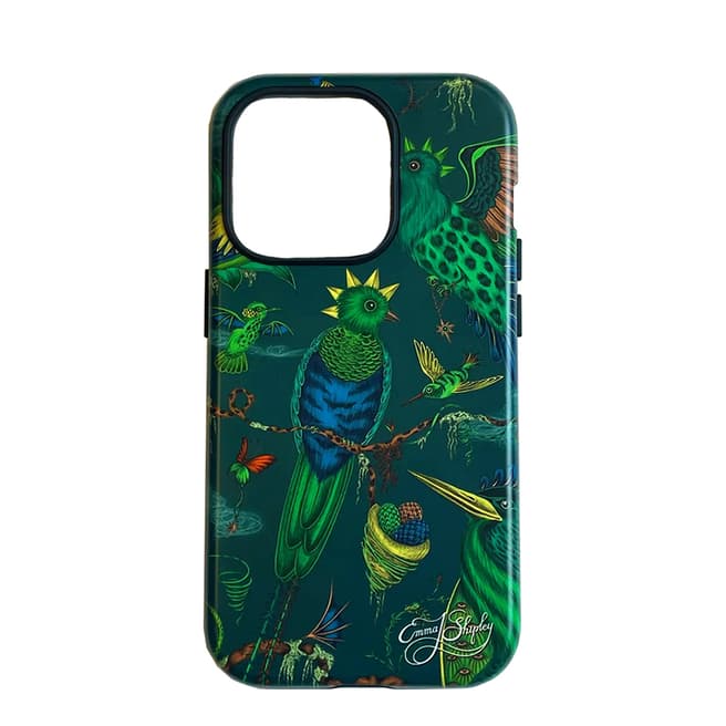 Emma J Shipley Quetzal iPhone Case iPhone 13, Teal