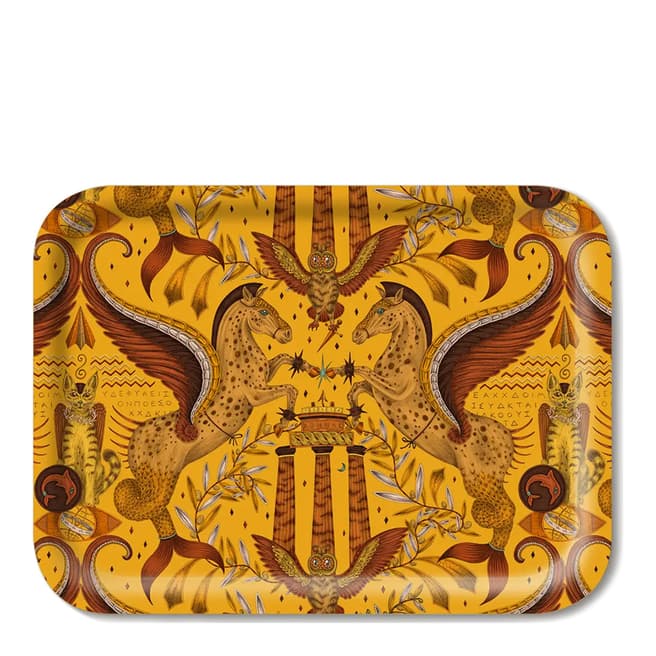 Emma J Shipley Odyssey Rectangle Tray 27x20cm, Gold