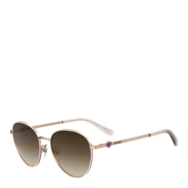 Love Moschino Blue Gold Panthos Sunglasses 55mm