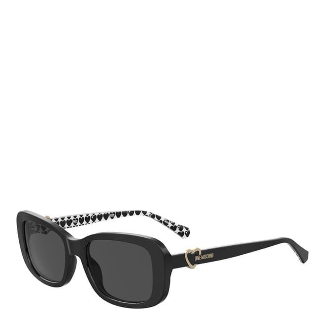 Love Moschino Blue Gold Rectangular Sunglasses 55mm