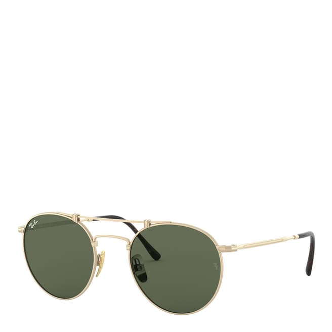 Ray-Ban Brushed Demi Gloss White Titanium Sunglasses 50mm