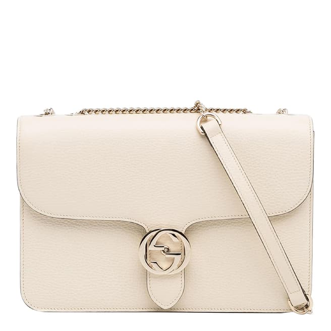 Gucci White Gucci Medium Interlocking Crossbody Bag