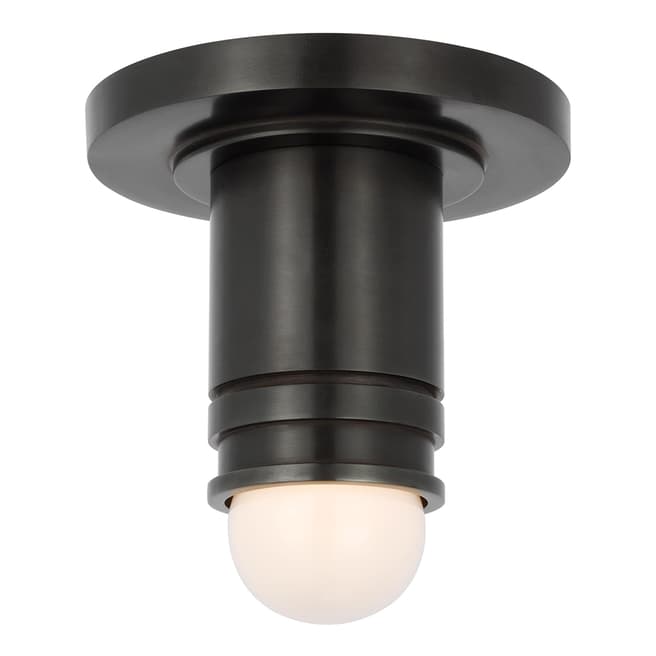 Thomas O'Brien for Visual Comfort & Co. Top Hat Mini Monopoint Flush Mount in Bronze