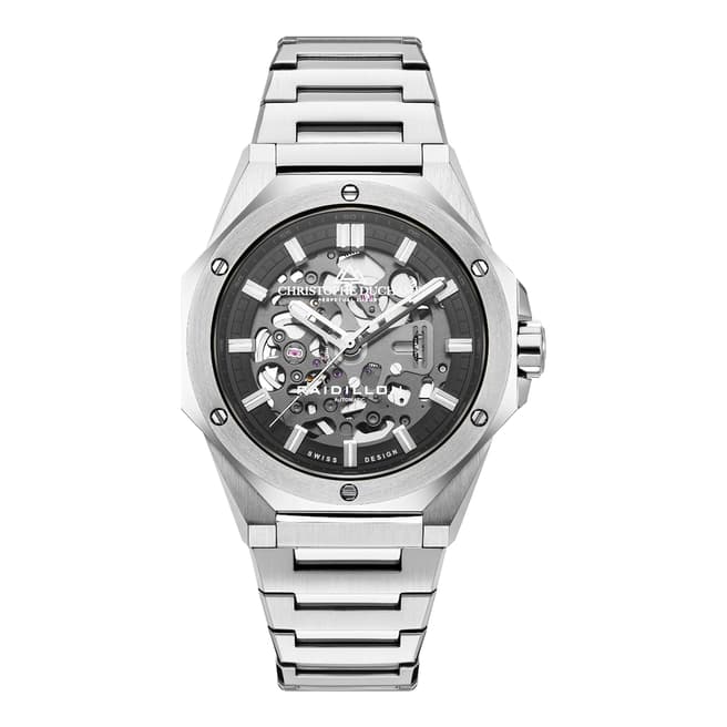 Christophe-Duchamp Men's Silver Raidillon Skeleton Automatic 41mm