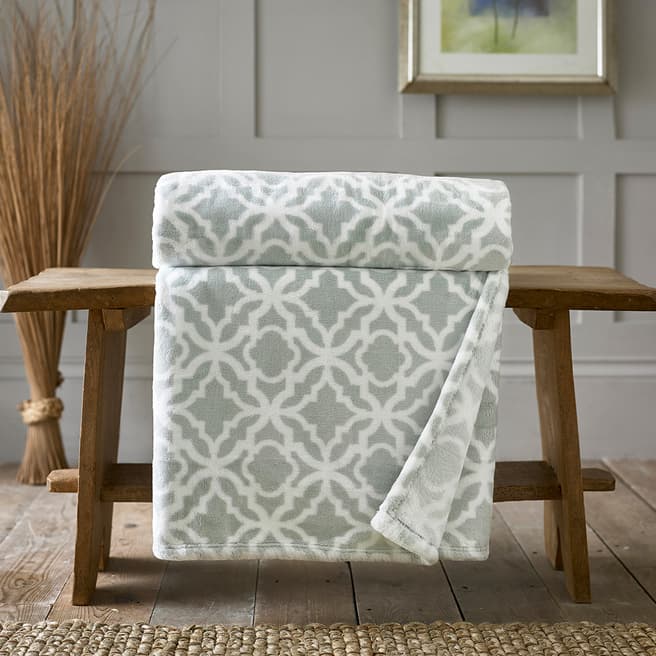 The Lyndon Company Dovedale Throw 150x180cm, Grey/White