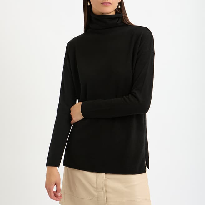 Vince Black Wool Blend Turtleneck Tunic