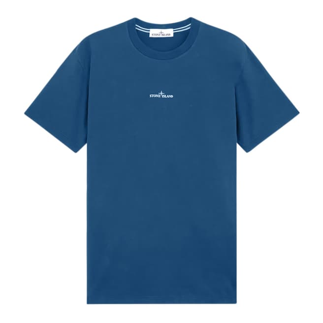 Stone Island Blue Jersey Cotton T-Shirt