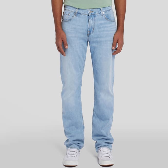 7 For All Mankind Light Blue Standard Straight Stretch Jeans