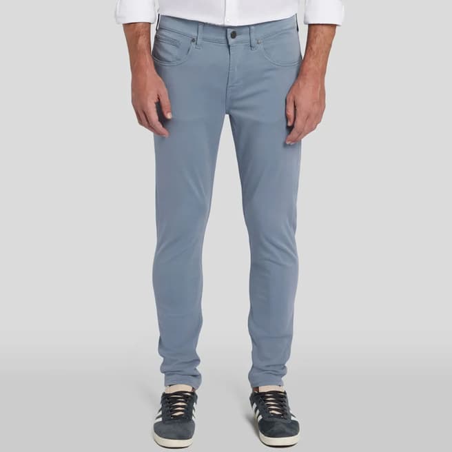 7 For All Mankind Blue Slimmy Tapered Slim Stretch Trousers