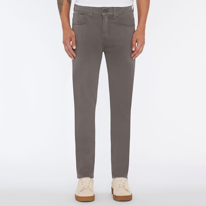 7 For All Mankind Grey Slimmy Tapered Stretch Jeans