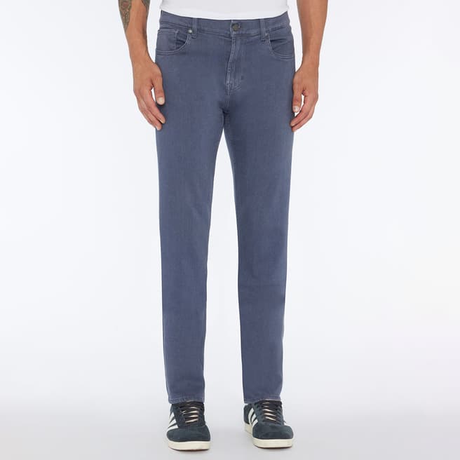 7 For All Mankind Grey Slimmy Luxe Stretch Trousers