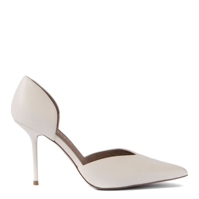 Mint Velvet White Leather Court Shoes     