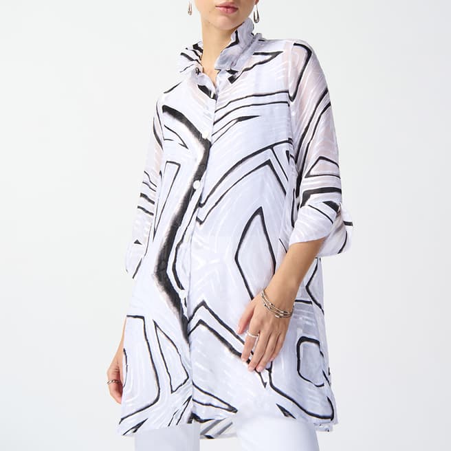 Joseph Ribkoff White Printed Tunic Top