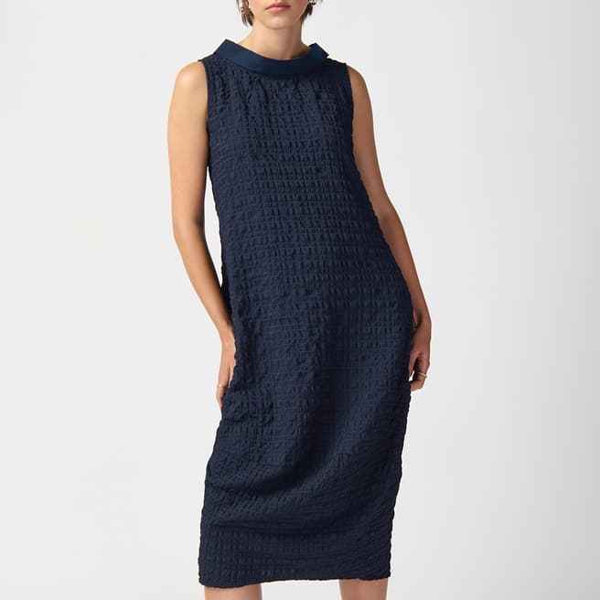 Joseph Ribkoff Navy Zip Midi Dress