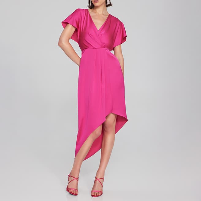 Joseph Ribkoff Pink V-neck Gown Dress