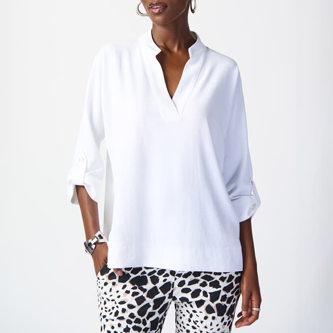 Joseph Ribkoff White Collared Blouse