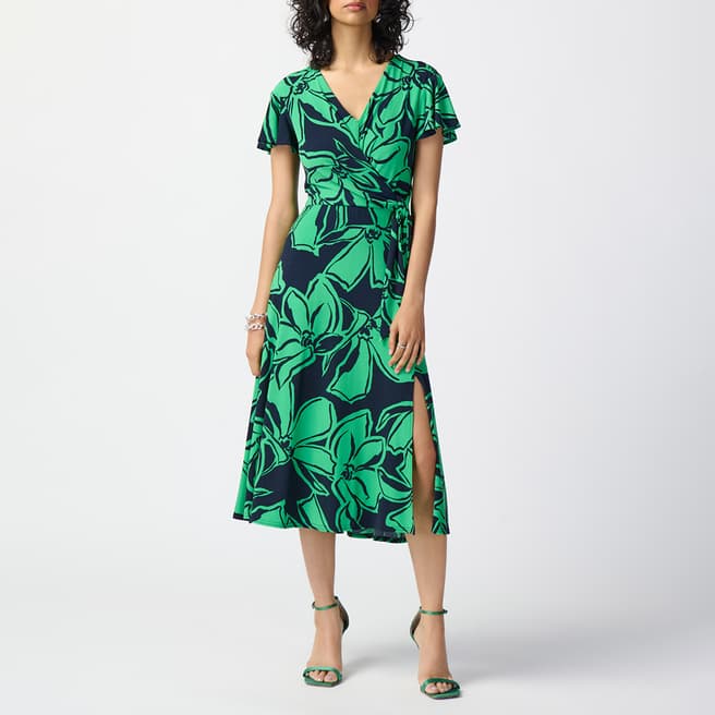 Joseph Ribkoff Green Printed Dress