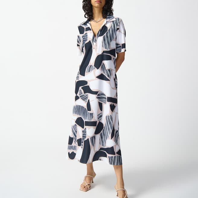 Joseph Ribkoff Navy / White Printed Dress